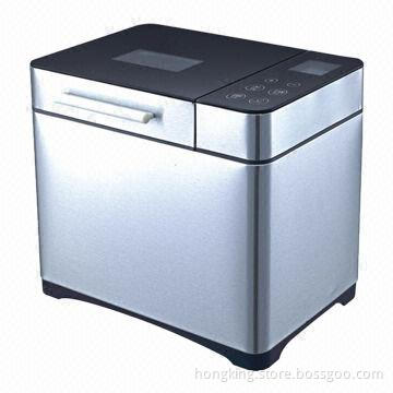 Bread Maker with Stainless Steel Housing and LCD Display, 18 Automatic Programs